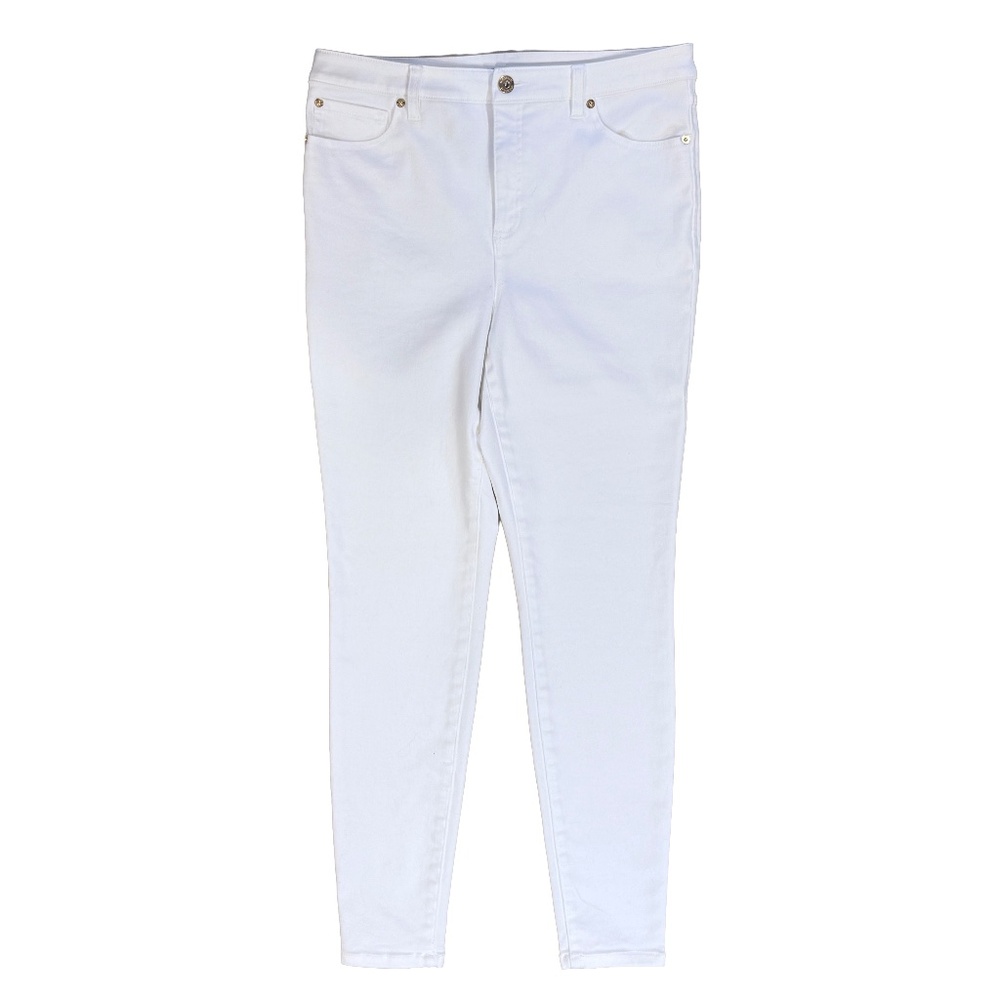 🦋 INC International Concepts Size 12 High-Rise Skinny Jeans – White
